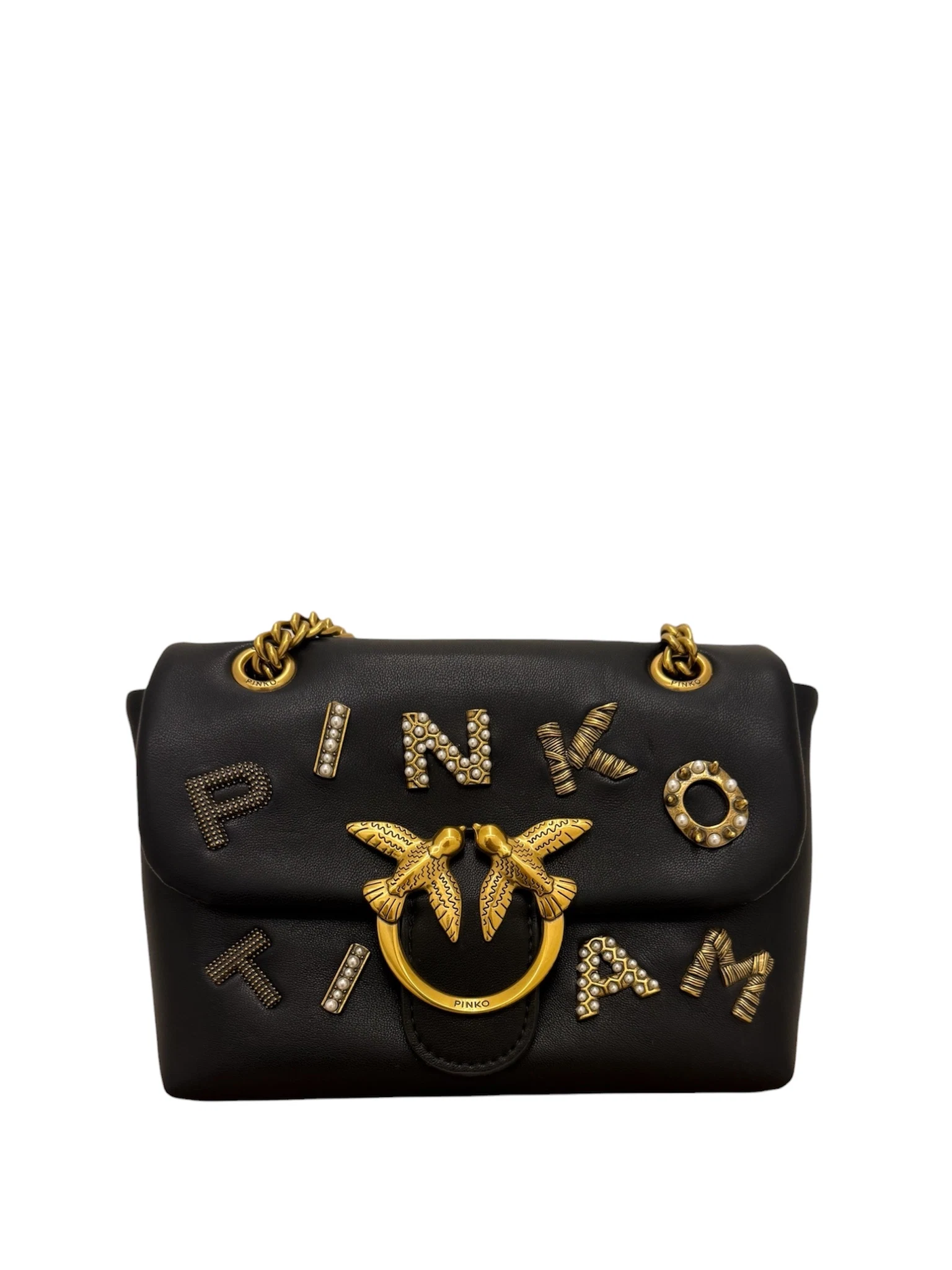 pinko love mini puff logo