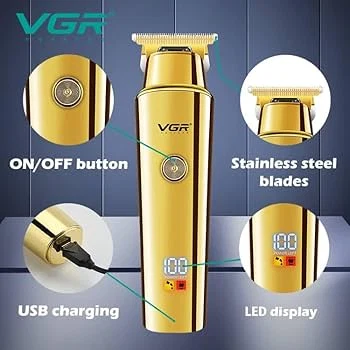 ماكينة VGR للشعر والدقن – V-947 بشفرات ستانلس بطارية 2000 مللي thumbnail 8