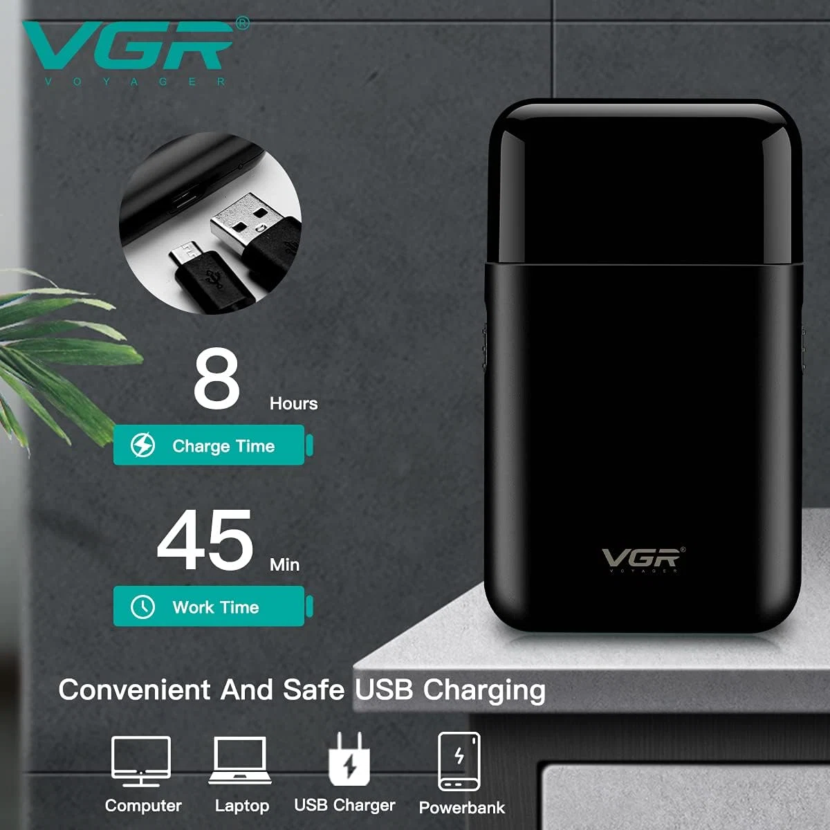 ماكينة تنعيم للدقن والشعر والجسم  VGR V-390 thumbnail 4