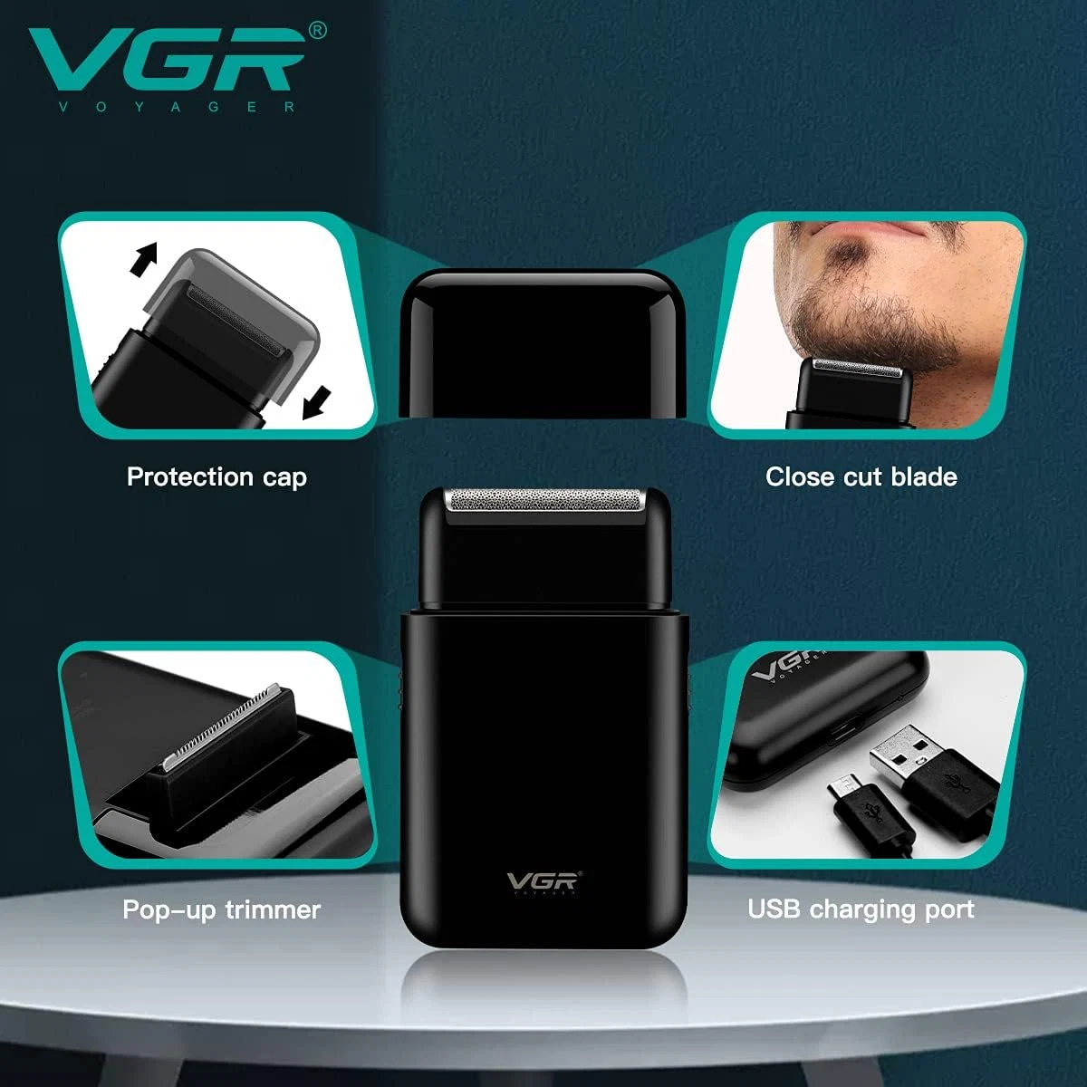 ماكينة تنعيم للدقن والشعر والجسم  VGR V-390 thumbnail 2