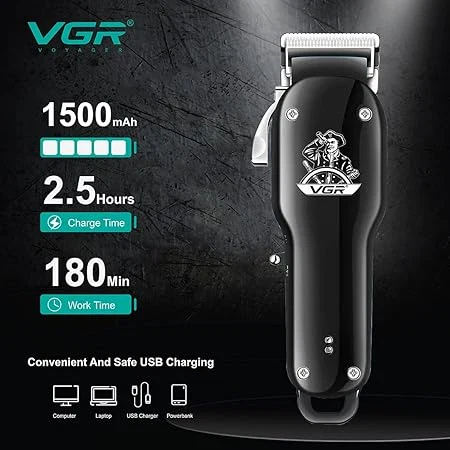 ماكينة حلاقة vgr للرجال – v-679 بشفرات ستانلس للشعر thumbnail 2