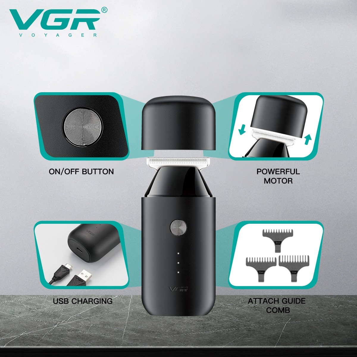 ماكينة للشعر والدقن والجسم VGR V-932 thumbnail 5