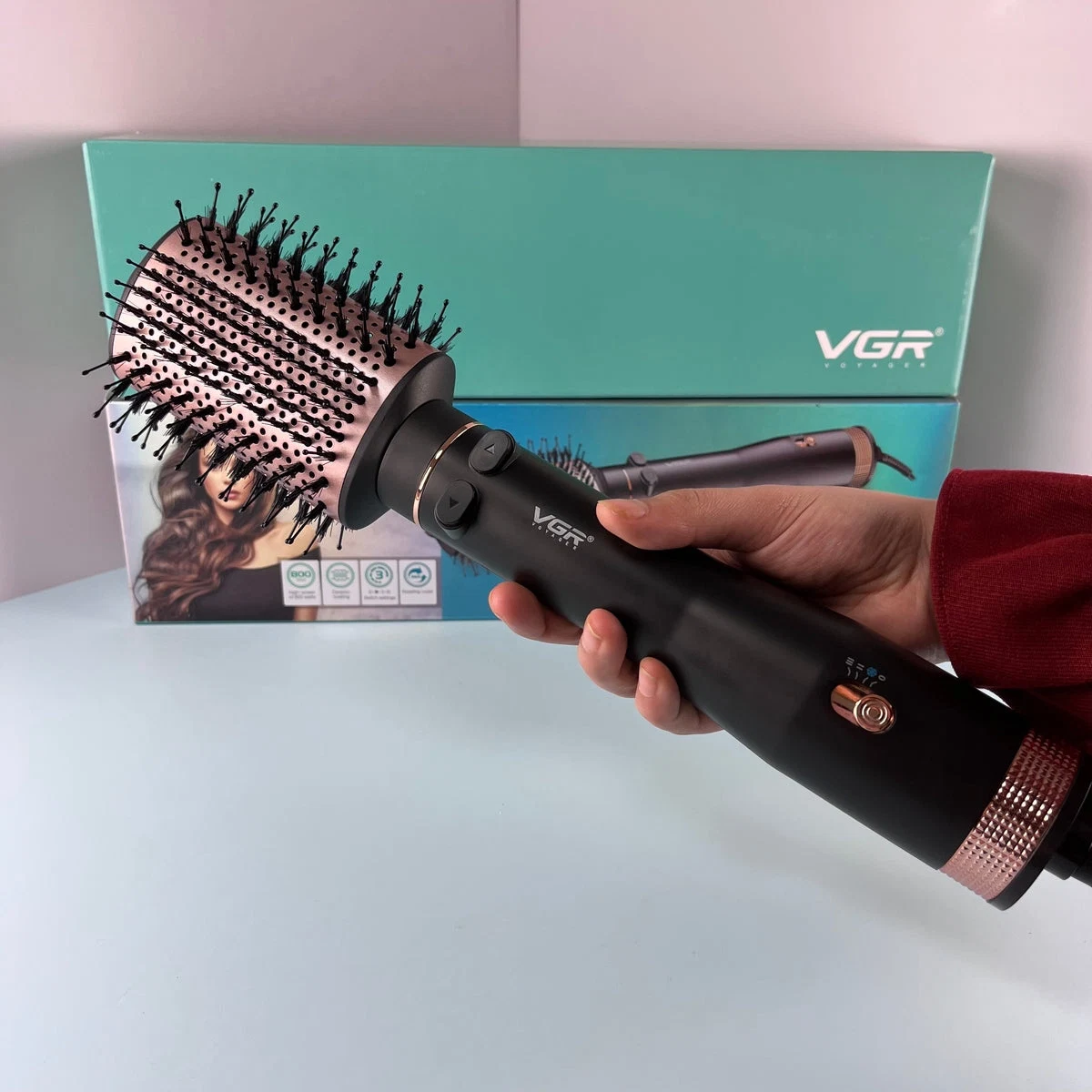 فرشاه الهواء الساخن الدواره vgr v-494 بقوة 800 واط thumbnail 5