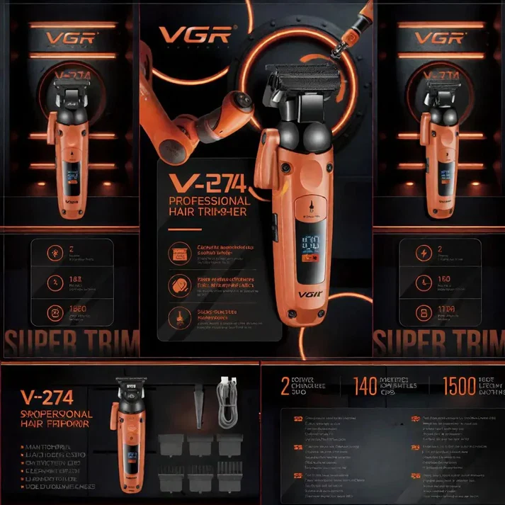 ماكينة حلاقة الشعر والدقن VGR v-274 thumbnail 3