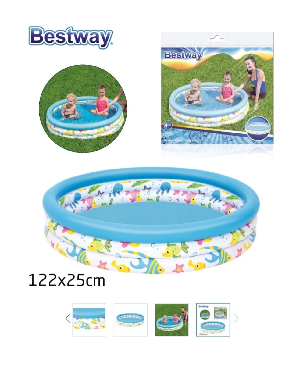 بسين دائرى 1.22×25سم رسومات بحريه من bestway thumbnail 4