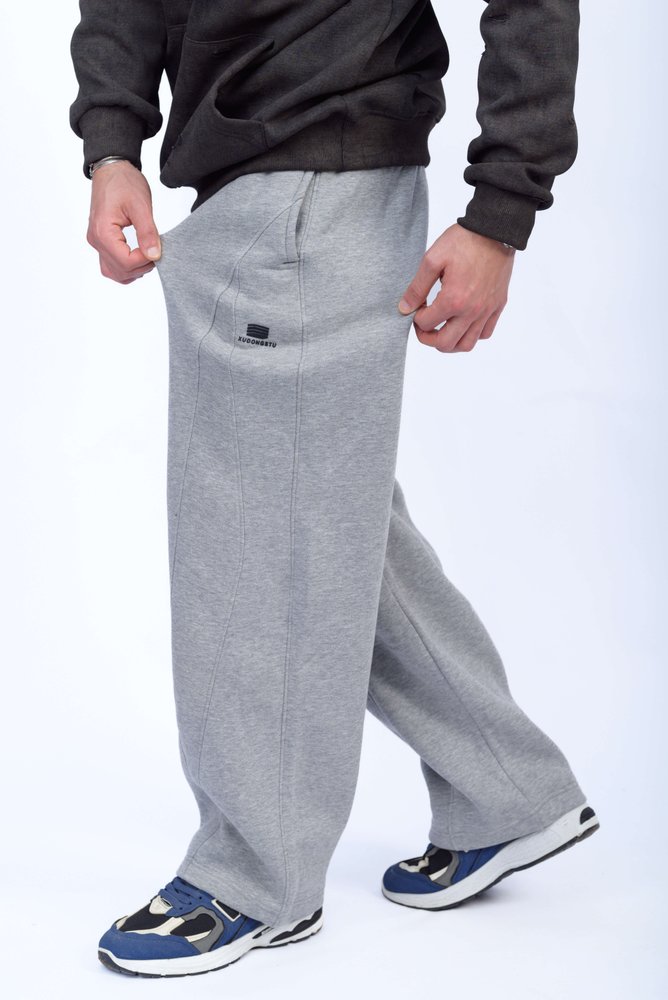 h&s oversized sweatpants - heather grey