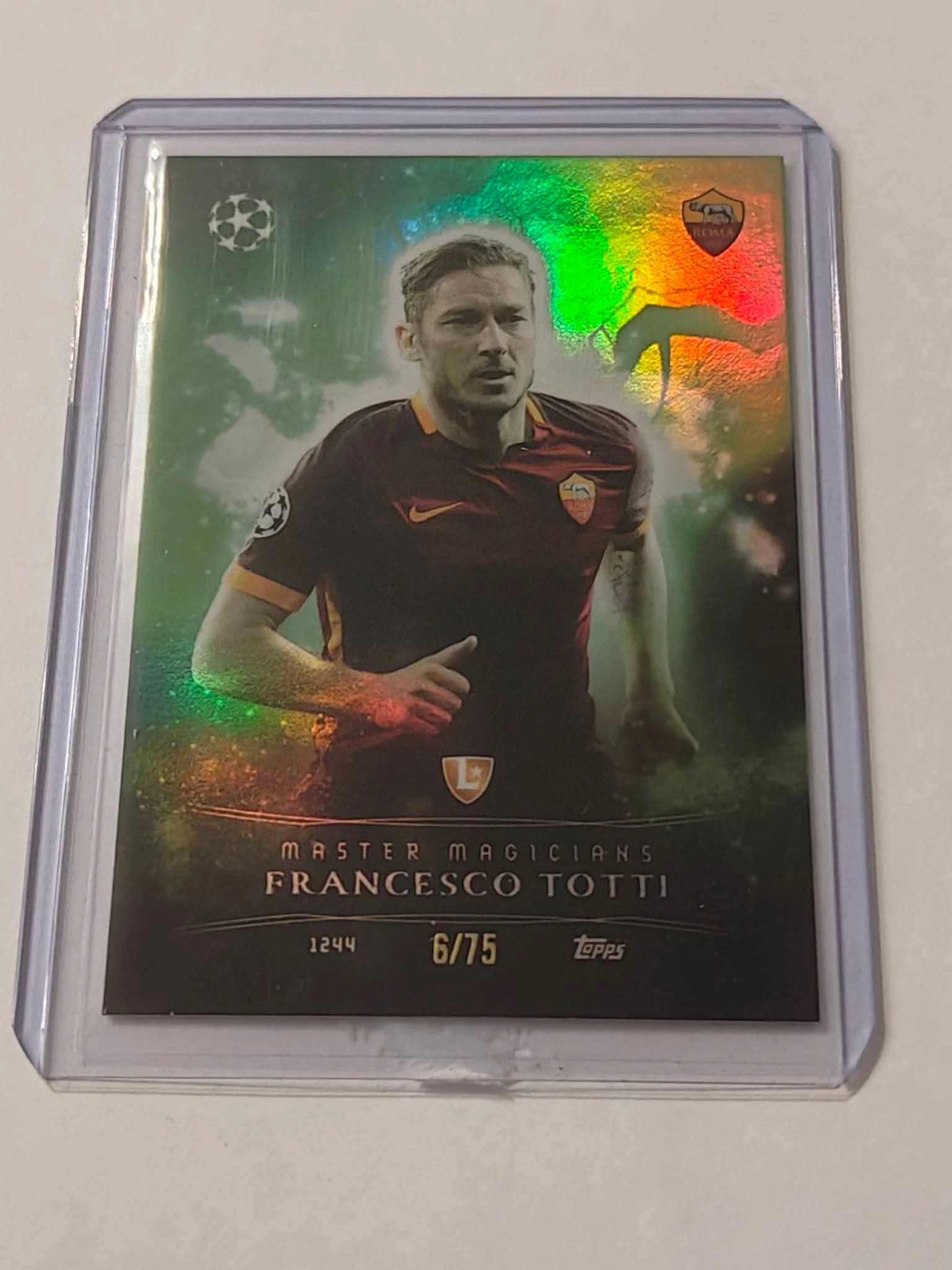 topps total football 2025/26 francesco totti as roma 06/75 master magicians