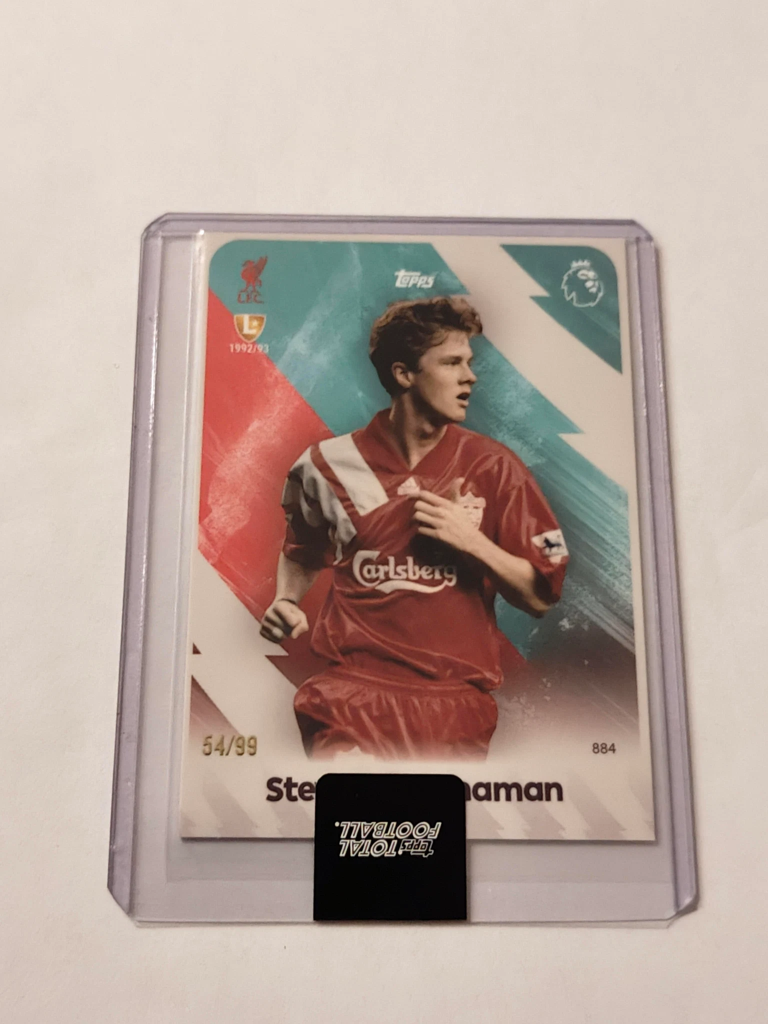 steve mcmanaman 54/99 topps total football liverpool, legend